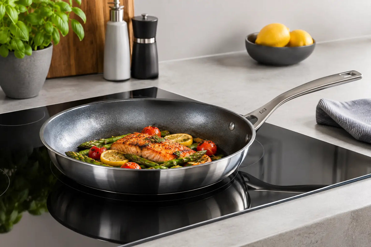 Ar plieninės keptuvės tinka indukcijai virtuvėje?