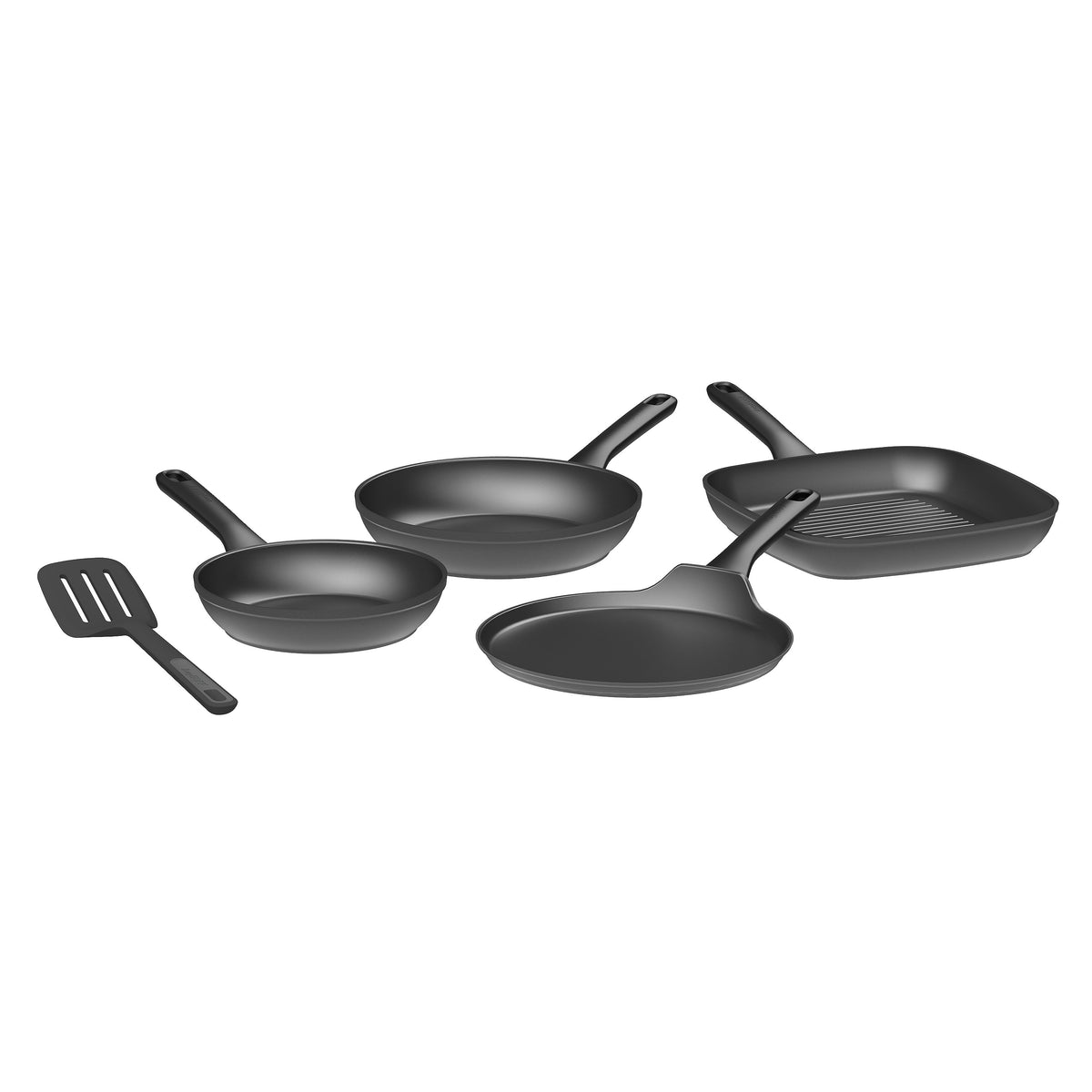 Helix 4-Piece Non-stick Frying Pan Set with Turner