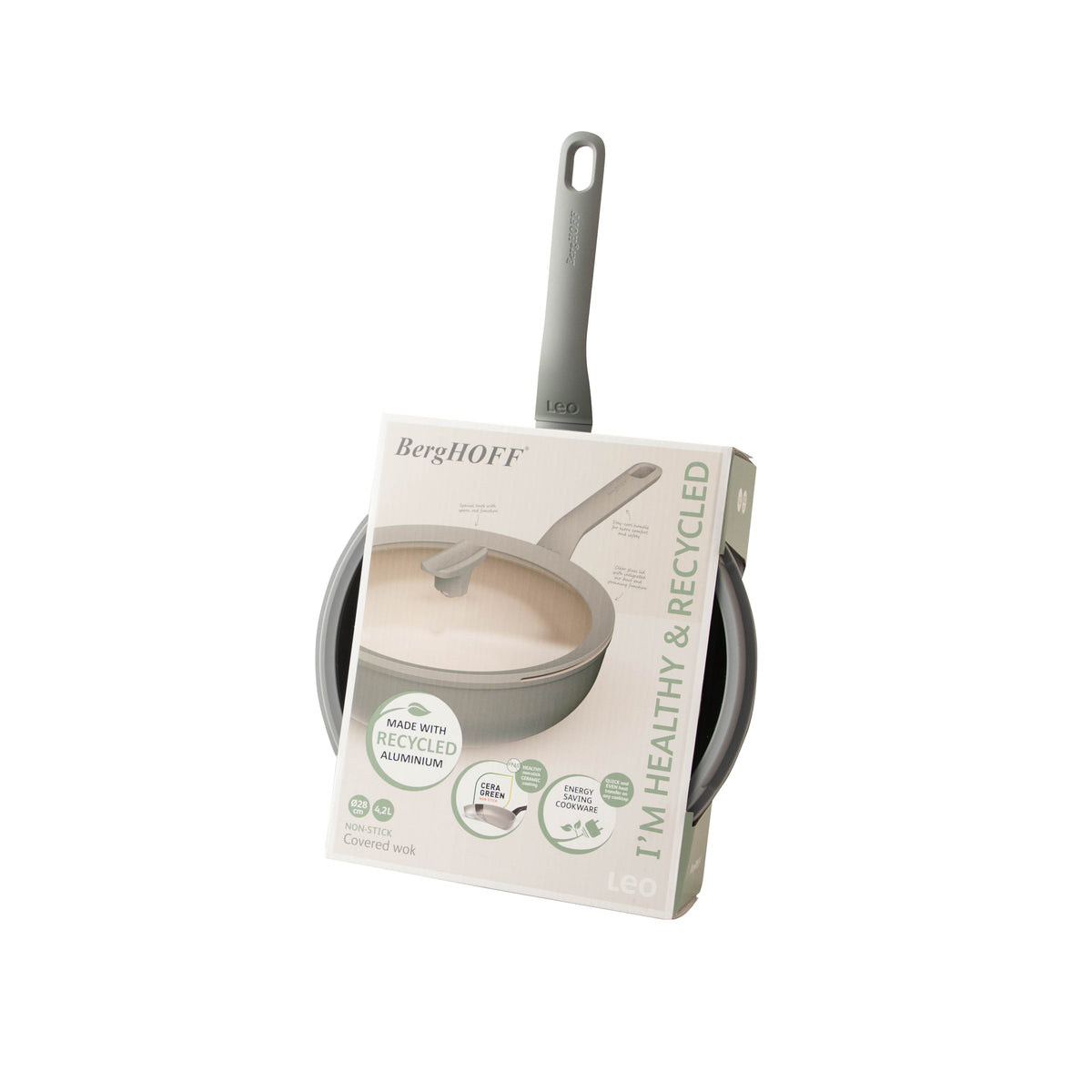 Balance nepiedegošā voka panna ar vāku 28 cm, Moonmist – 4