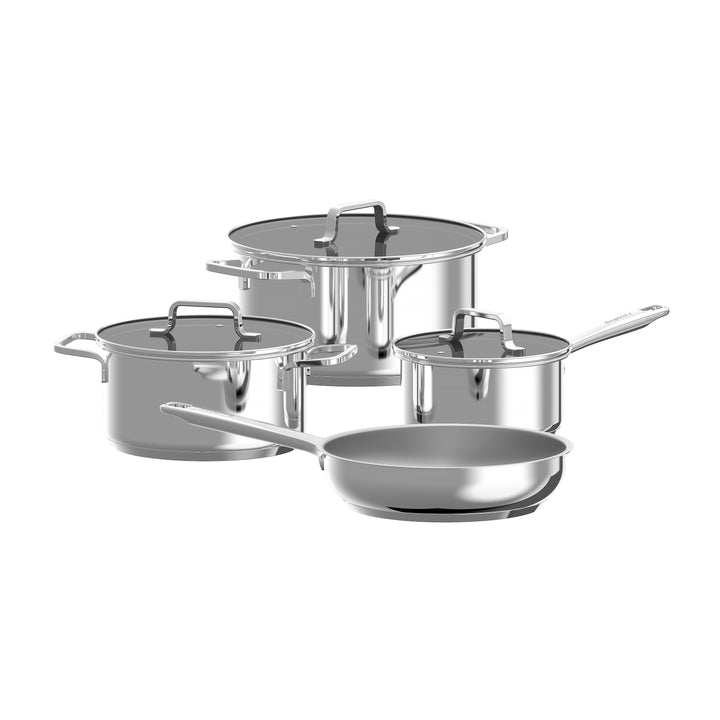 BergHOFF 6-Piece Cookware Set - Helix Series with Lid, Casseroles and Frying Pan, Induction and Oven Safe
