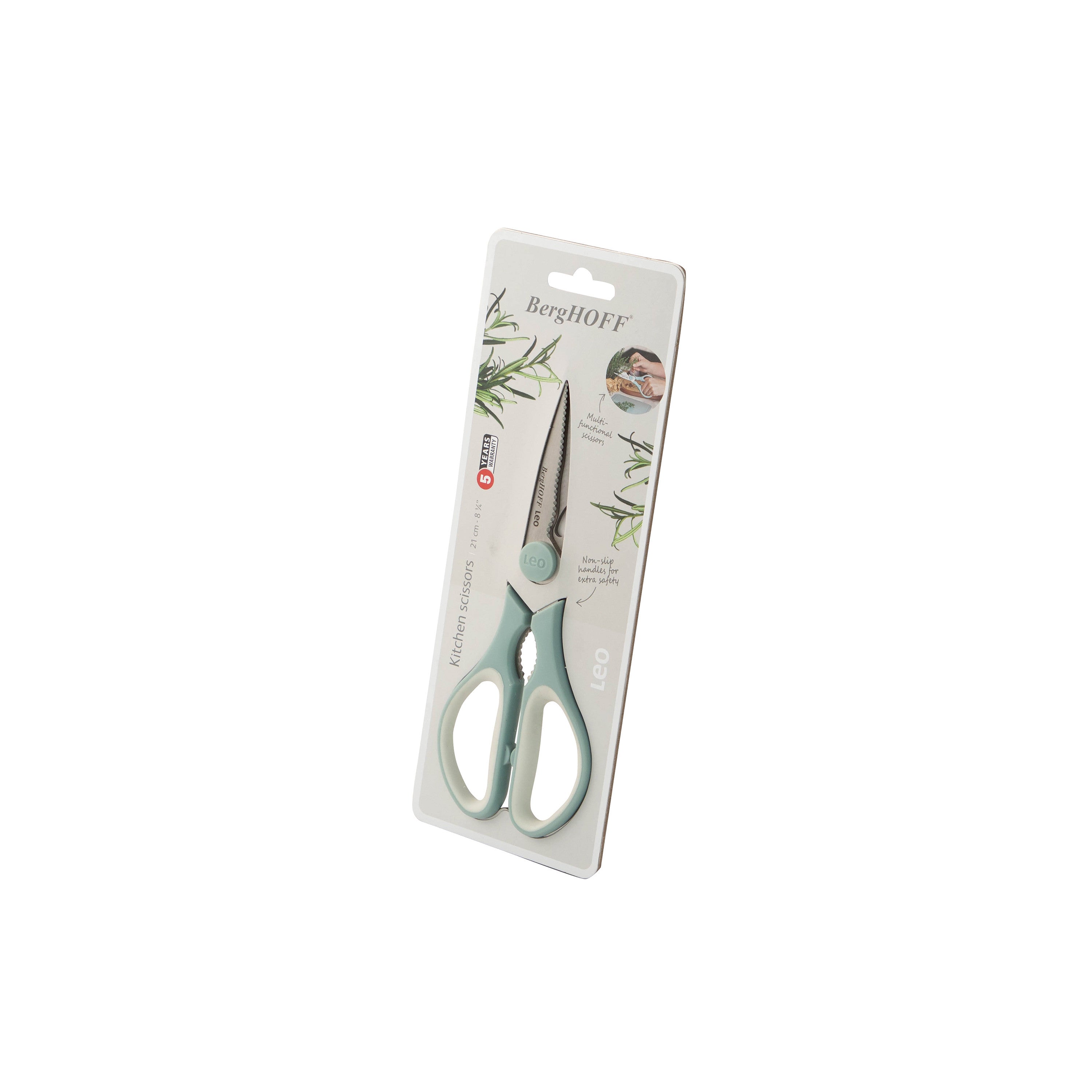 BergHOFF Kitchen Scissors - Glints Spirit and Slate with Magnetic Knife Block Storage and Non-Slip Grip