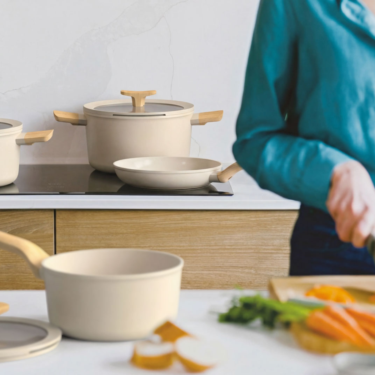 Balance 7 daļu nepiedegošo katlu komplekts, Cream – 7