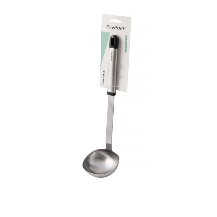 BergHOFF Soup Ladle - Stainless Steel with Ergonomic Handle and Hanging Loop