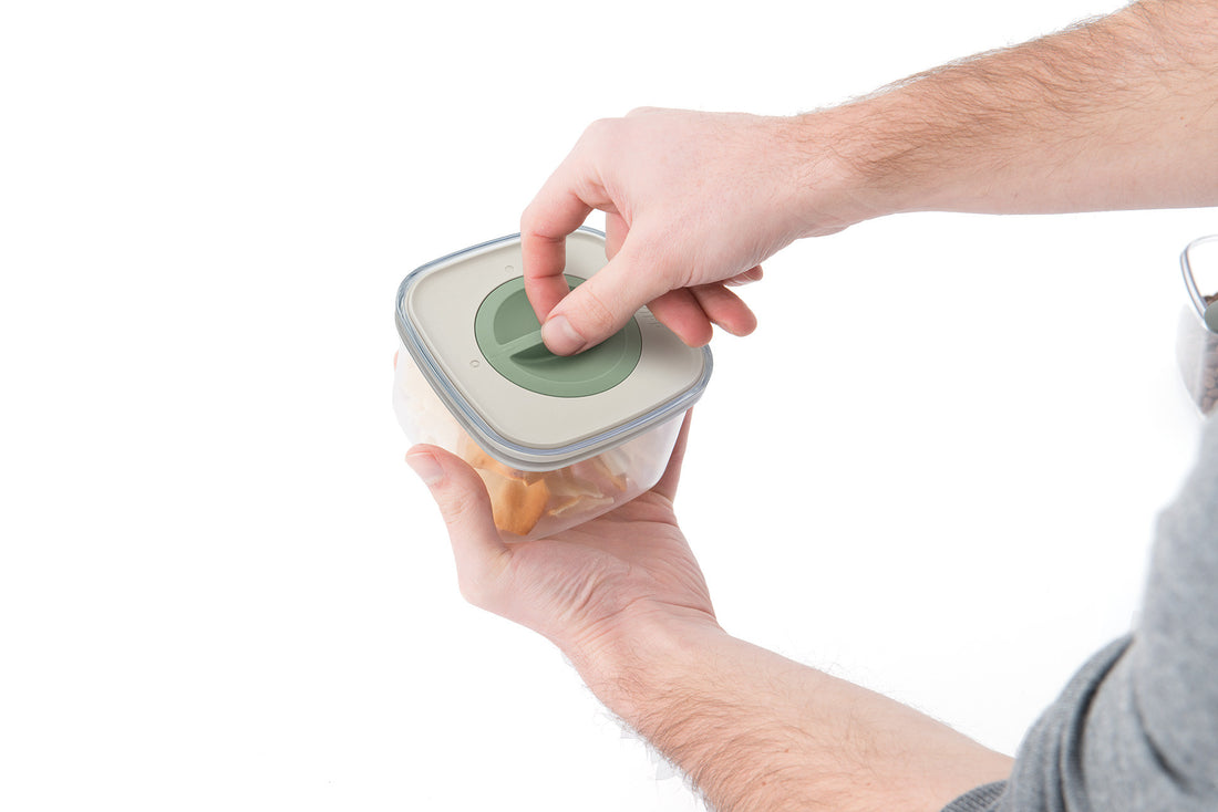 BergHOFF 5-Piece Smart Seal Food Container Set - 2x 0.4L, 2x 1L, 1x 1.6L Stackable Boxes