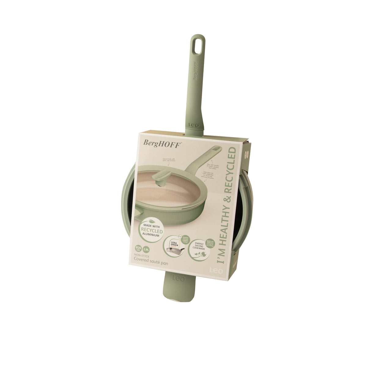 Balance nepiedegošā sautēšanas panna ar vāku 26 cm, Sage – 3