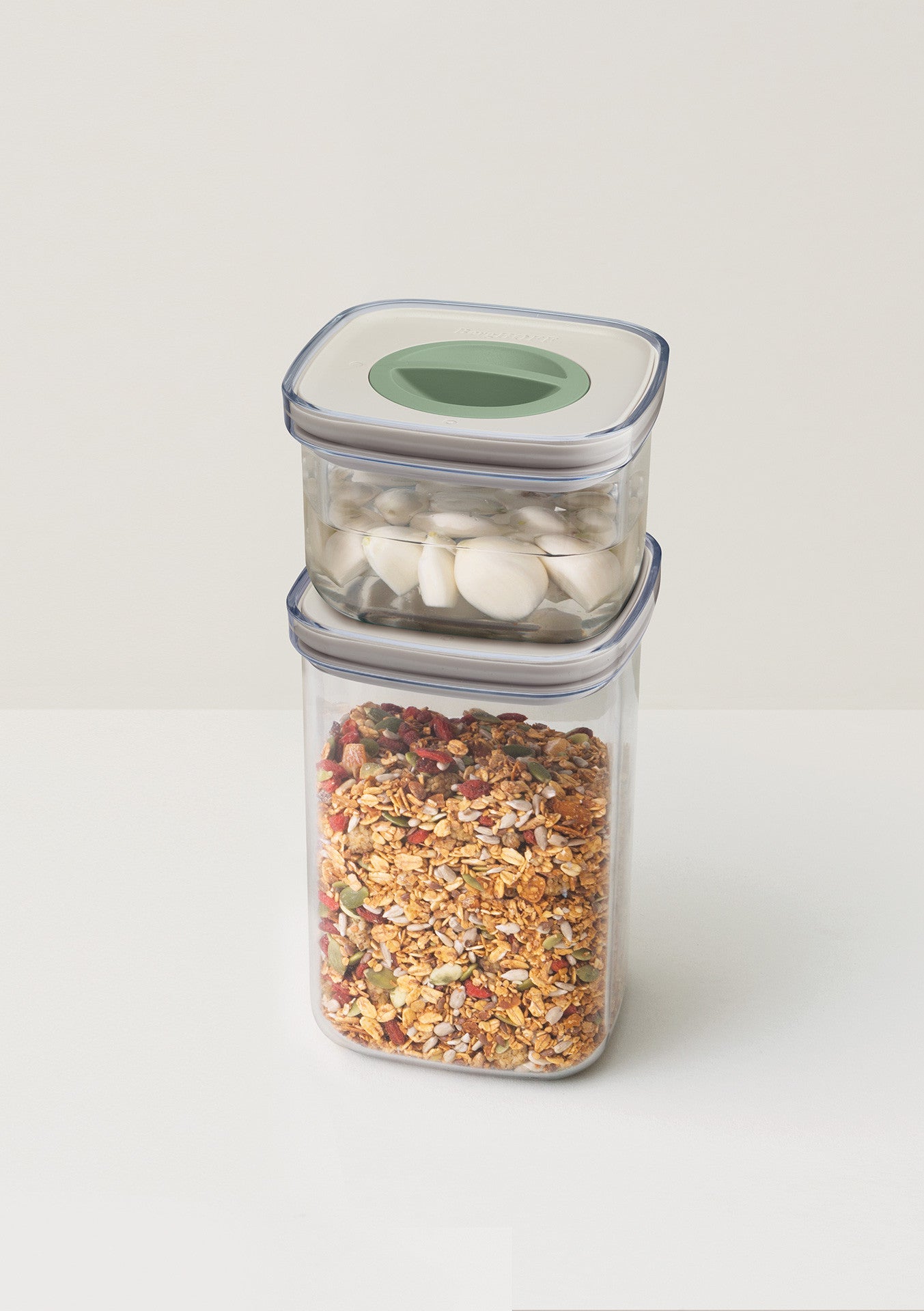 BergHOFF 5-Piece Smart Seal Food Container Set - 2x 0.4L, 2x 1L, 1x 1.6L Stackable Boxes