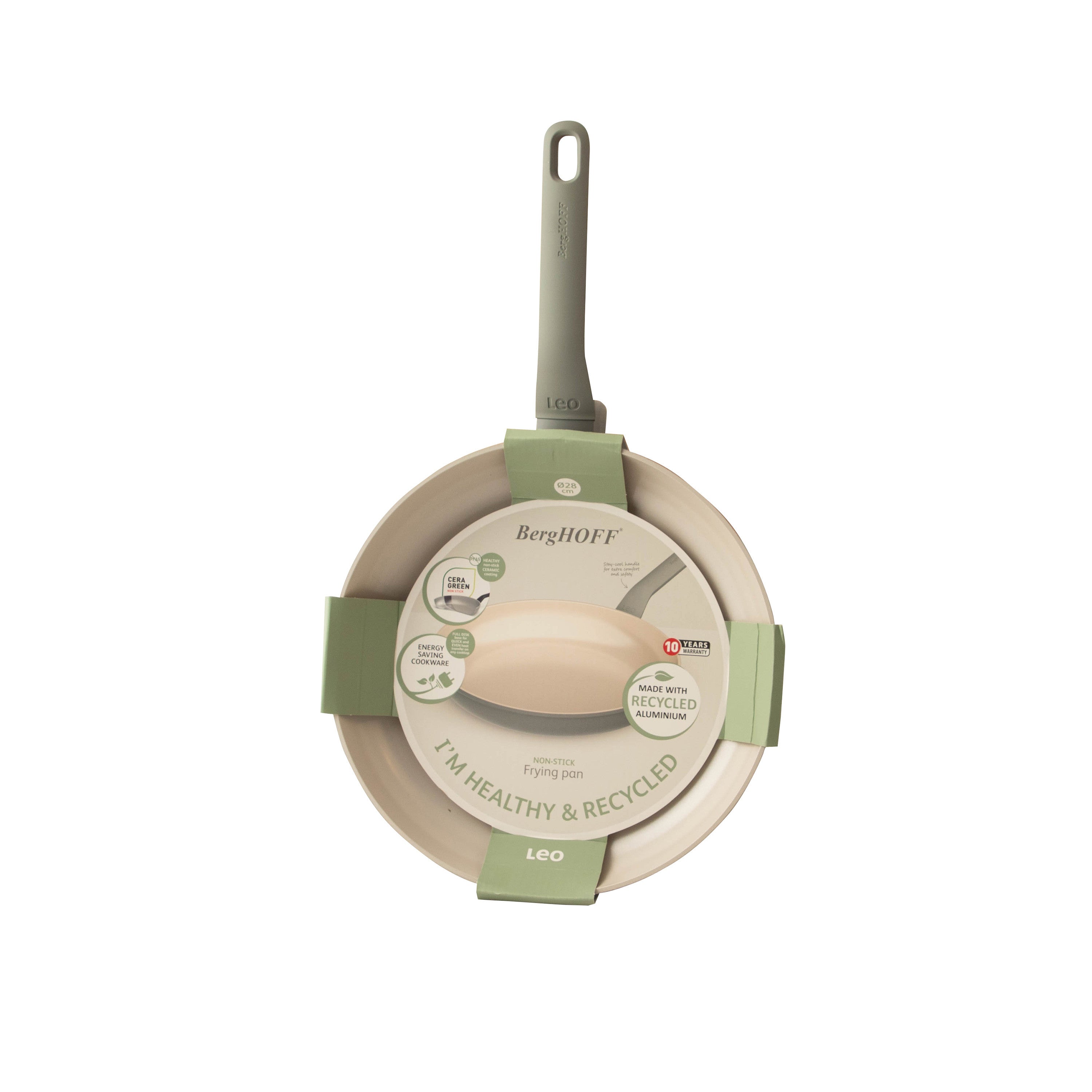 BergHOFF 28cm Frying Pan - Balance Moonmist Eco-Friendly Aluminium Pan for Oil-Free Cooking