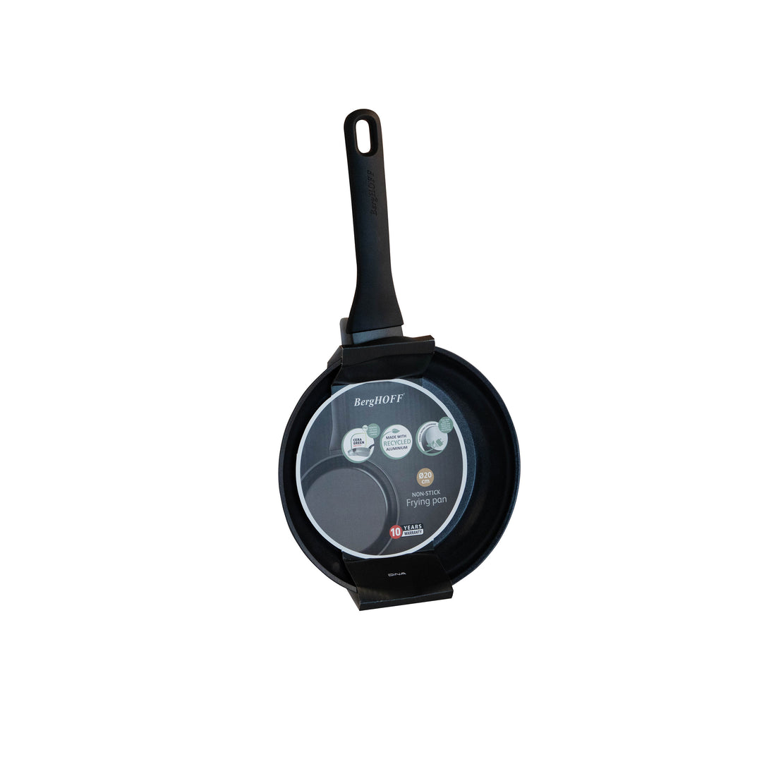 BergHOFF 20cm Frying Pan - Helix Series Non-Stick Recycled Aluminium with CeraGreen Coating, Oven-Safe