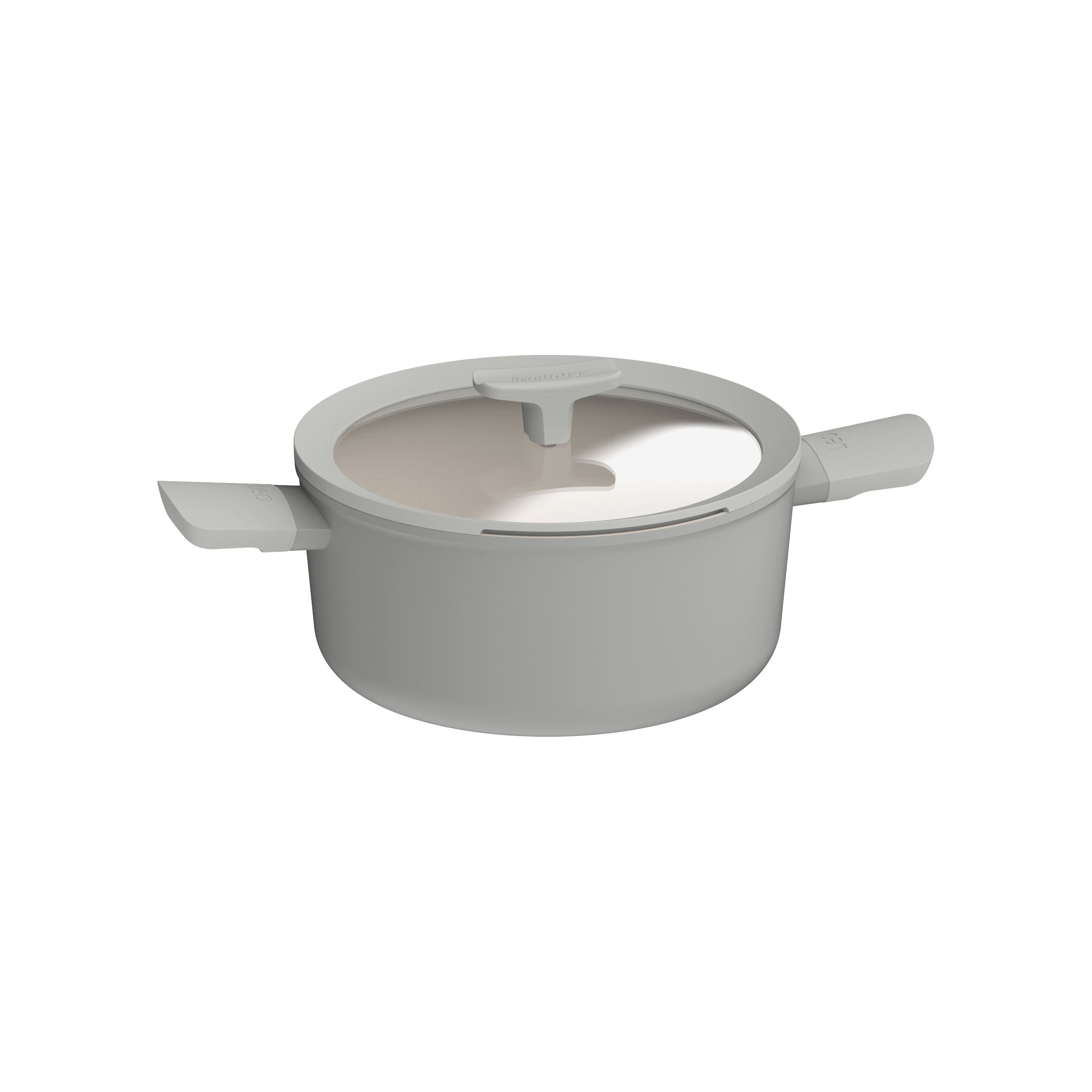 BergHOFF 24cm Covered Stockpot – Balance Moonmist with Straining Lid &amp; Healthy Ceramic Coating