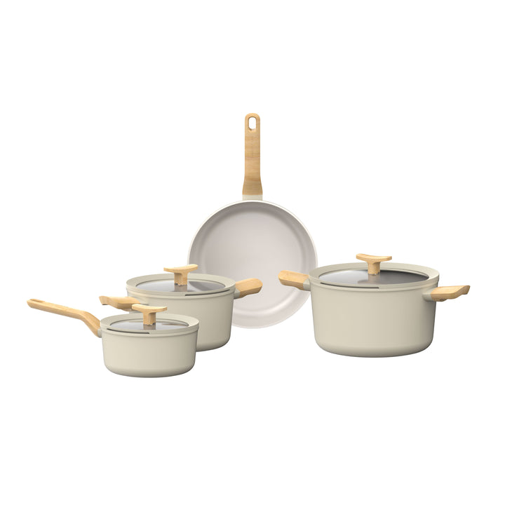 Balance Non-Stick Cookware Set, Cream