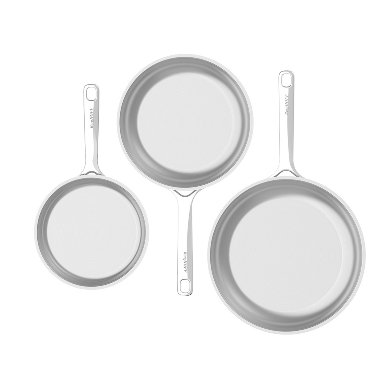 Helix 3 daļu nerūsējošā tērauda pannu komplekts – 4