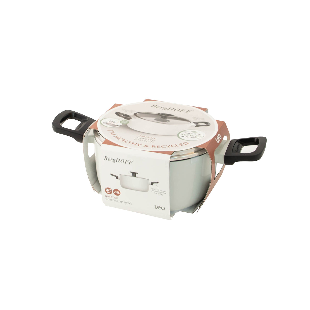 Glints nepiedegošais kastrolis ar vāku 20 cm, Spirit – 5