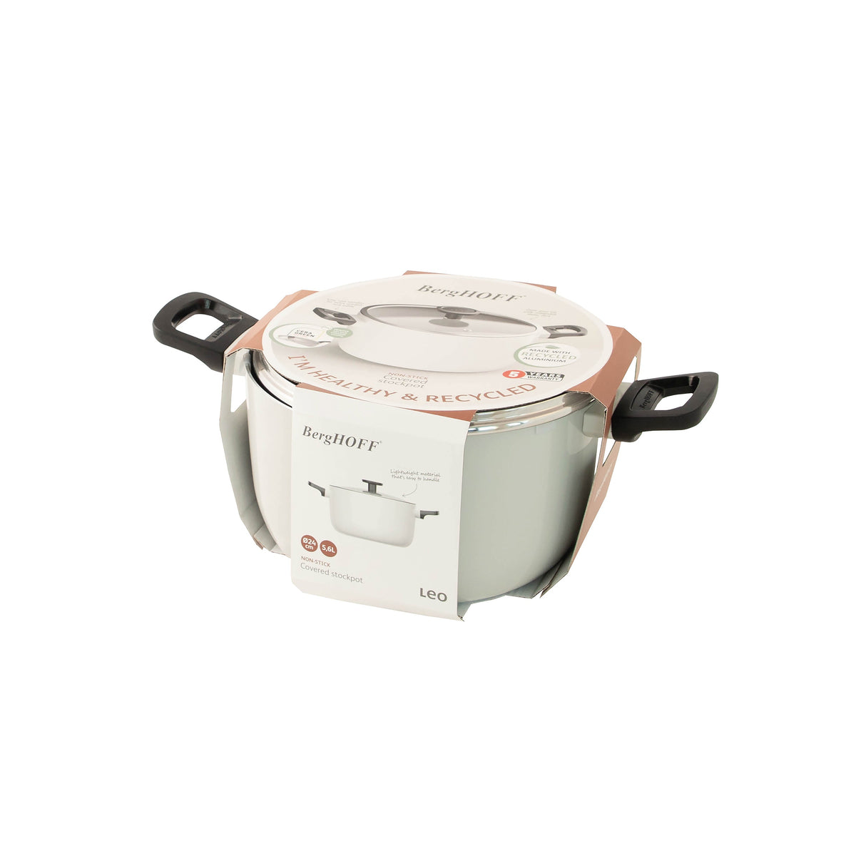 Glints nepiedegošais katls ar vāku 24 cm, Spirit – 6